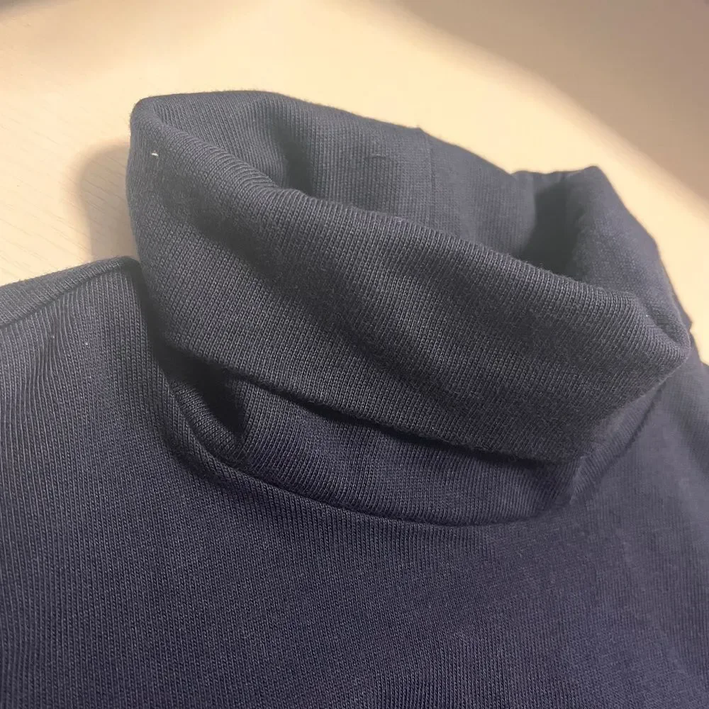 NWT Ralph Lauren Blue Rib Knit Turtleneck Sweater Dress Sz L (10/12)